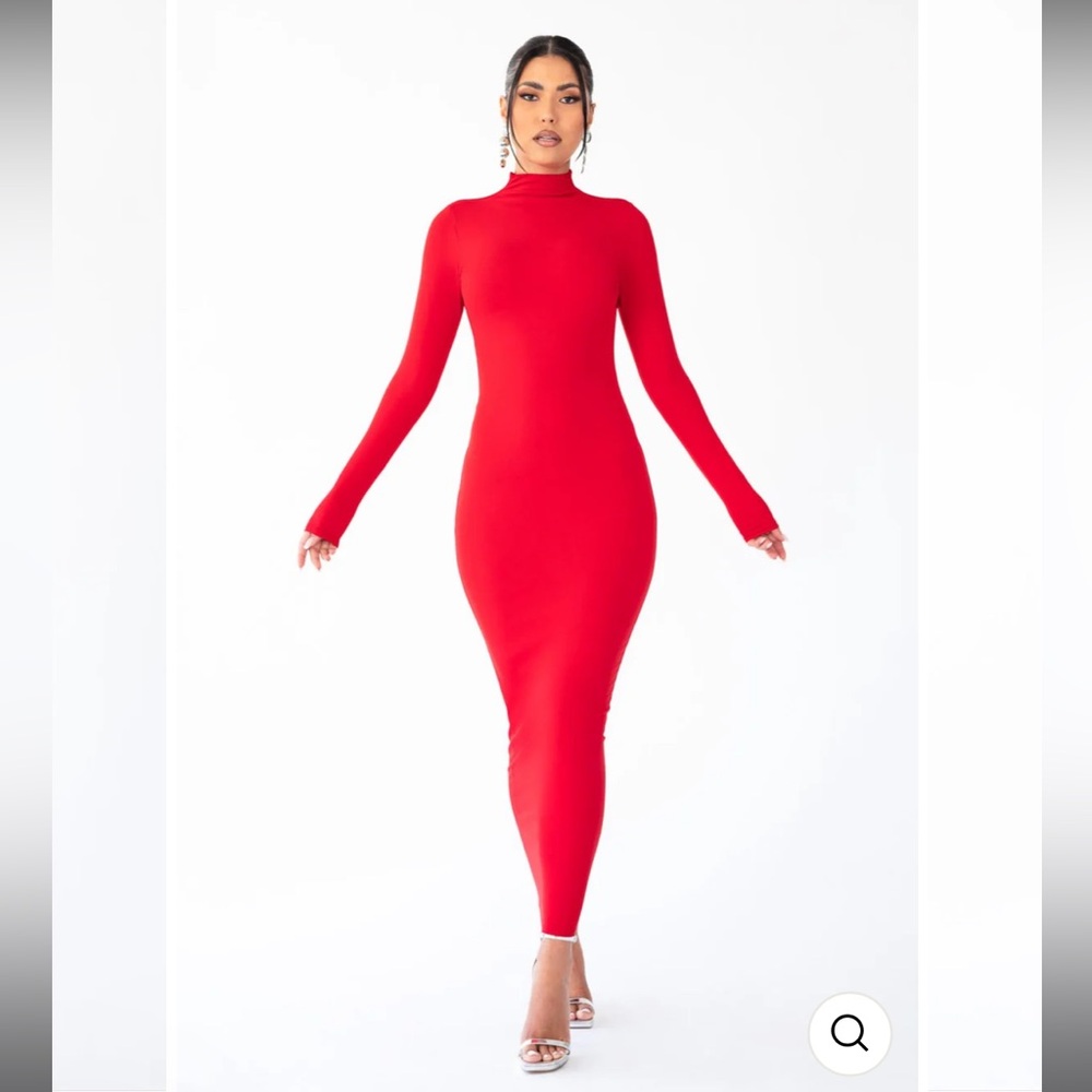 Lips and Honey Leona Red Bodycon Dress